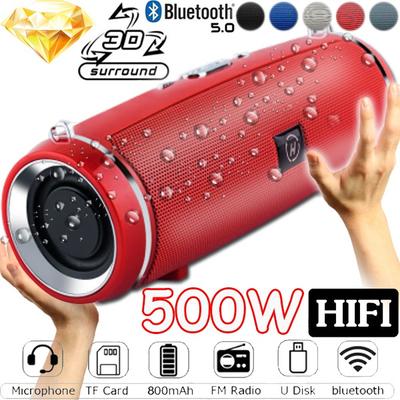 Upgrade Waterproof Outdoor HIFI Column Speaker Wireless Bluetooth Speaker Subwoofer Sound Box Support FM Radio TF Mp3 Player Mobile Phone