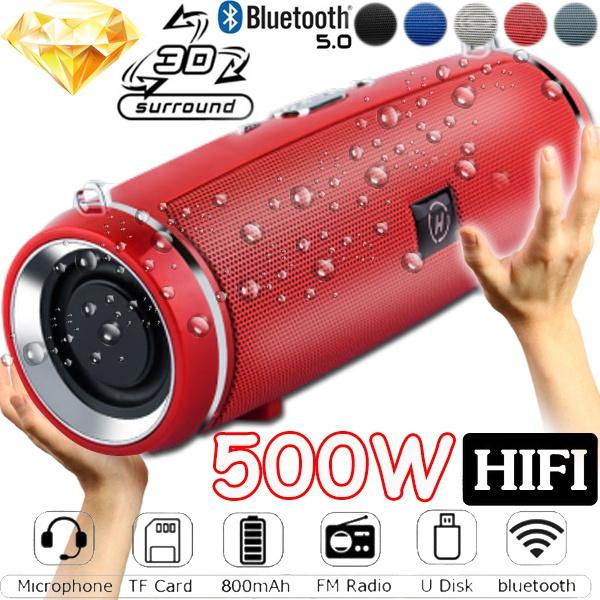 Upgrade Waterproof Outdoor HIFI Column Speaker Wireless Bluetooth Speaker Subwoofer Sound Box Support FM Radio TF Mp3 Player Mobile Phone