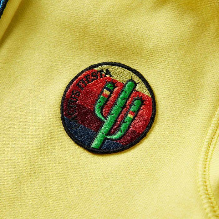 Sweat-shirt à capuche et fermeture éclair pour enfants jaune clair 92/104/116/128/140