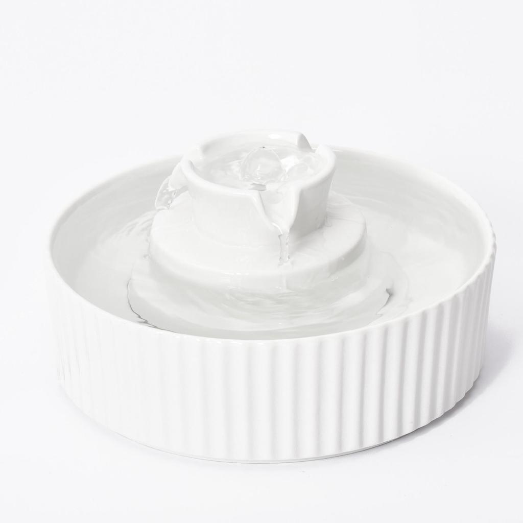 Ciotola Dispenser d'Acqua in Ceramica per Gatto e Cane con Fontana a Circolazione Automatica
