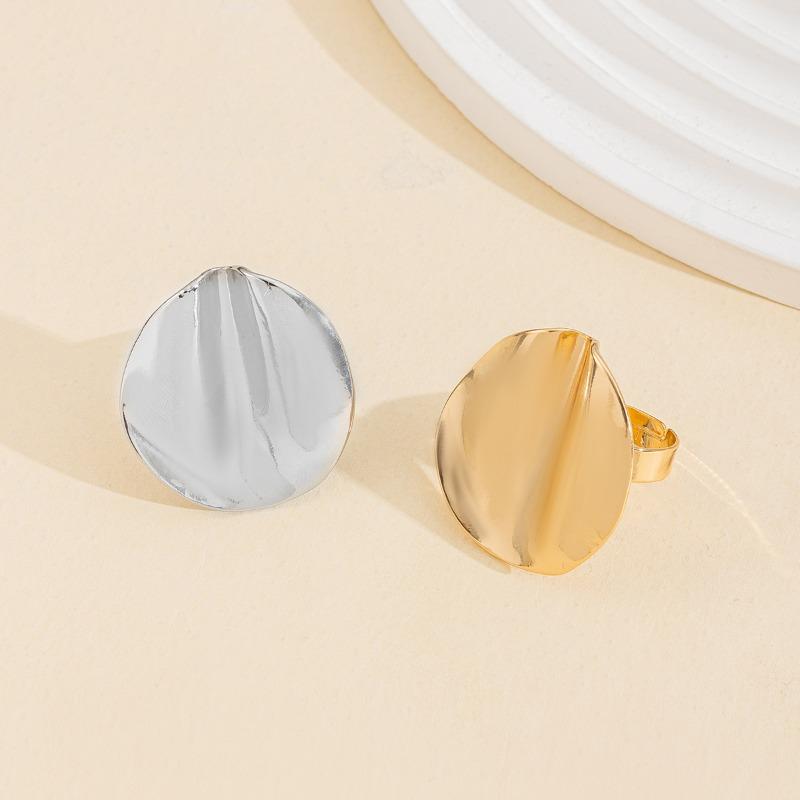 Metal Ring Set Irregular Jewelry Women's Niche Style High-end Flower Joint Ring