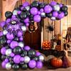 111 Pieces Balloon Garland for Scary Halloween Party Decoration Birthday Balloon Decoration and Event Celebration Supplies