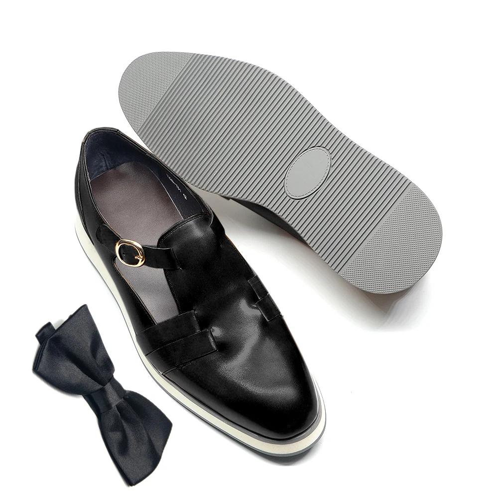 

Fashion Men s Summer Sandals Genuine Leather Lightweight Flat Mens Casual Shoes Buckle Strap Brown Black Leather Shoes Man 38