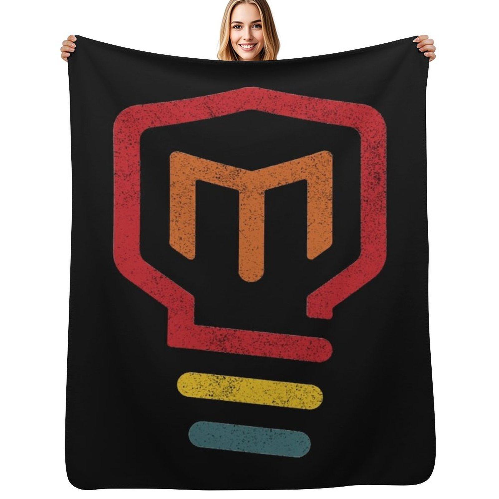 mark rober retro vintage Throw Blanket Soft Breathable Blanket for Night Sleeping Size: 75*100cm, Weight: 230 GSM