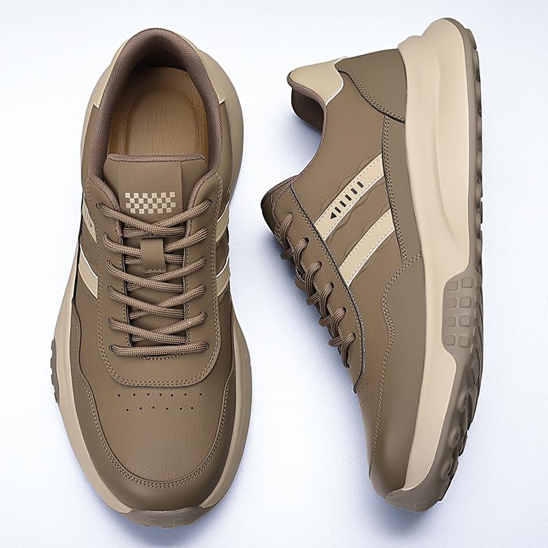 Fashion Leather Fashion Casual Shoes Men All-match Male Walking Shoes Luxury Brand Skate Footwear Men Lace-Up Mens Comfortable Sneakers
