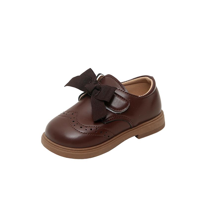 Baby Girl Leather Shoes Autumn New Children's Bow Fashion Princess Shoes Soft Sole Girls Versatile