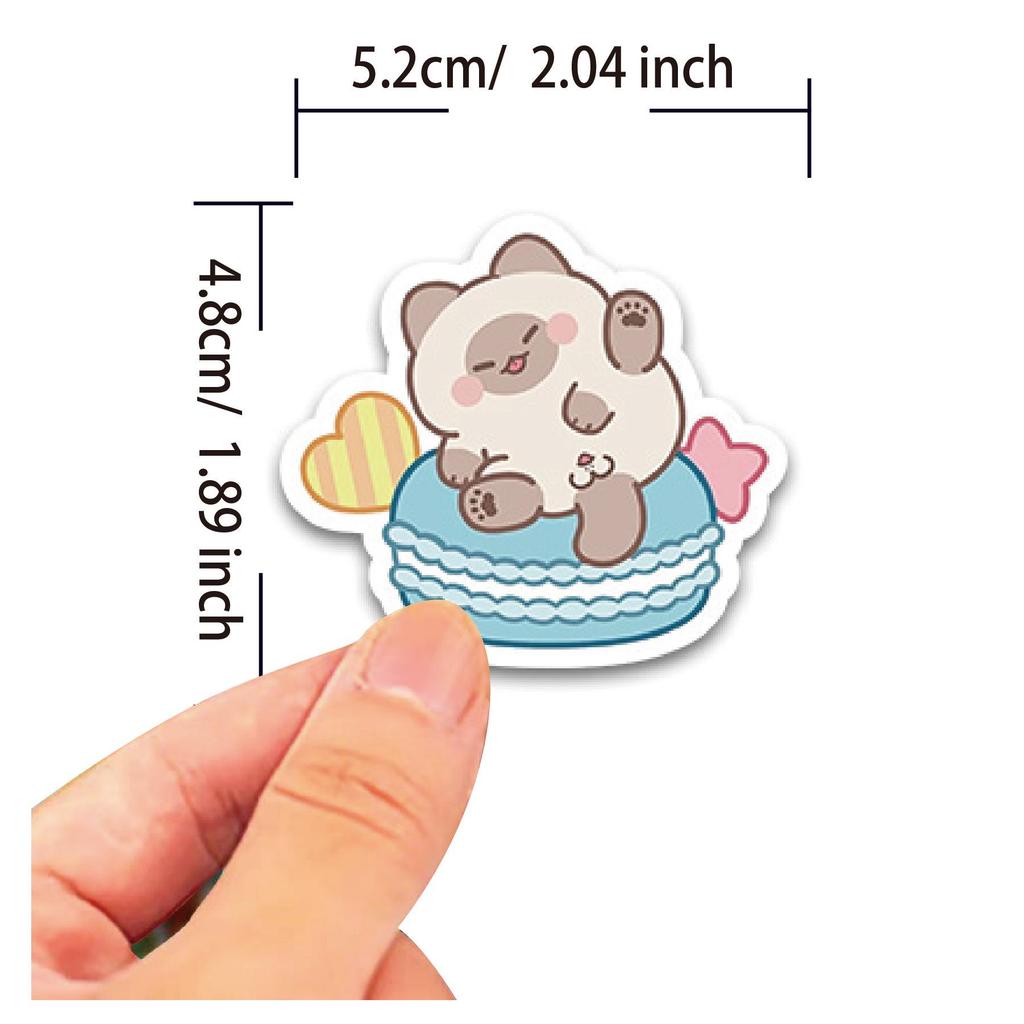 62PCS Dessert Bear Cartoon Stickers for Journals, Laptops, Backpacks, and More.