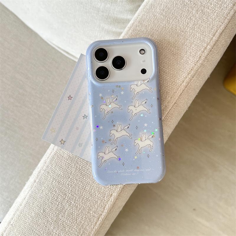 

Fresh Sparkle Pegasus iPhone Case for 17, 16 Pro Max, 15, & 14 - New Style for Women iPhone 15