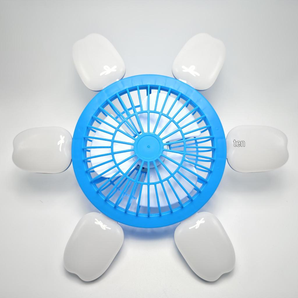 Ferngesteuertes LED-Ventilatorlicht mit verstellbarem 6-Blatt-Design für Schlafzimmer & Studentenwohnheime, E27 Schraubsockel, Dimmbar