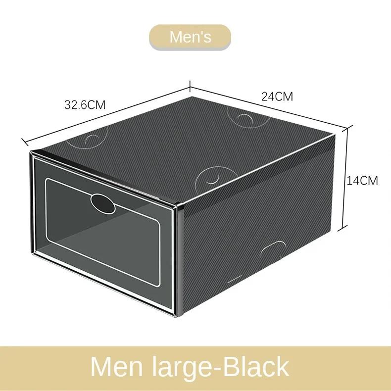 Shoe Organizer Stackable Shoe Storage Boxes Drawer Type Front Opening Shoe Rack Organizer Cabinet Shoes Container Thick Plastic