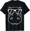 Cool Hippo Design - Cute Hippopotamus W/ Sunglass T-Shirt Unisex T-Shirt