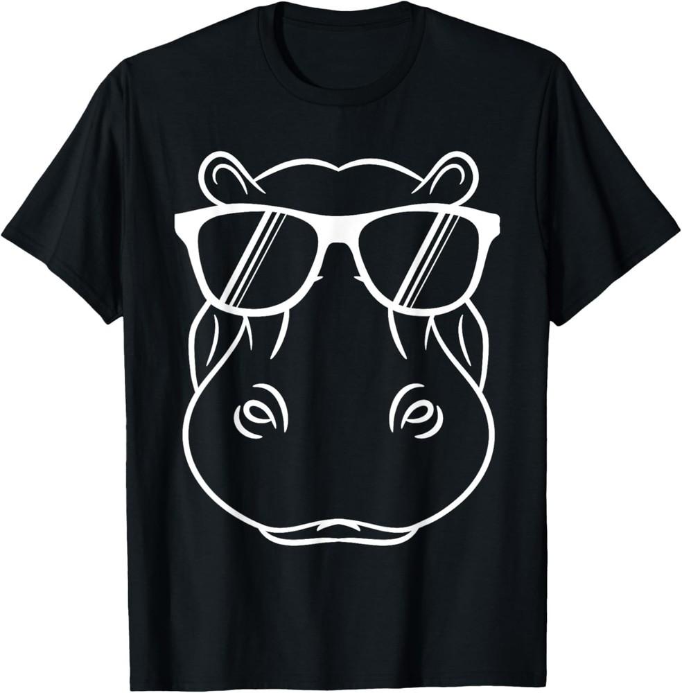 Cool Hippo Design - Cute Hippopotamus W/ Sunglass T-Shirt Unisex T-Shirt L