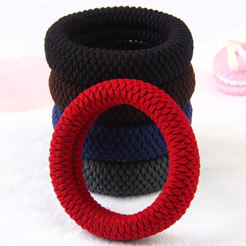 

High-elasticity Seamless Hair BandsWidened and Thickened Hair Ties Fresh and Durable Leather Cases 441#