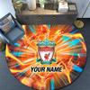 Benutzerdefinierter Name Liverpool Runder Teppich, Teppich für Wohnzimmer Schlafzimmer Sofa Spielzimmer Dekoration, Rutschfeste Bodenmatte