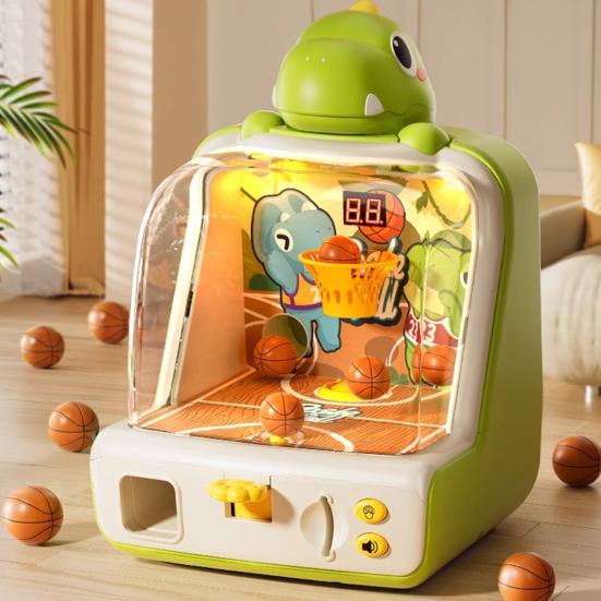 Animal Tabletop Basketball Shoot Game Mini Basketball Shoot Arcade Machine with Score Display Rabbit