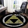 Legend of Zelda Power Courage Office Round Area Rug, Indoor Mat Suitable For Office,Living Room Home Decor, Room Deco A0908134