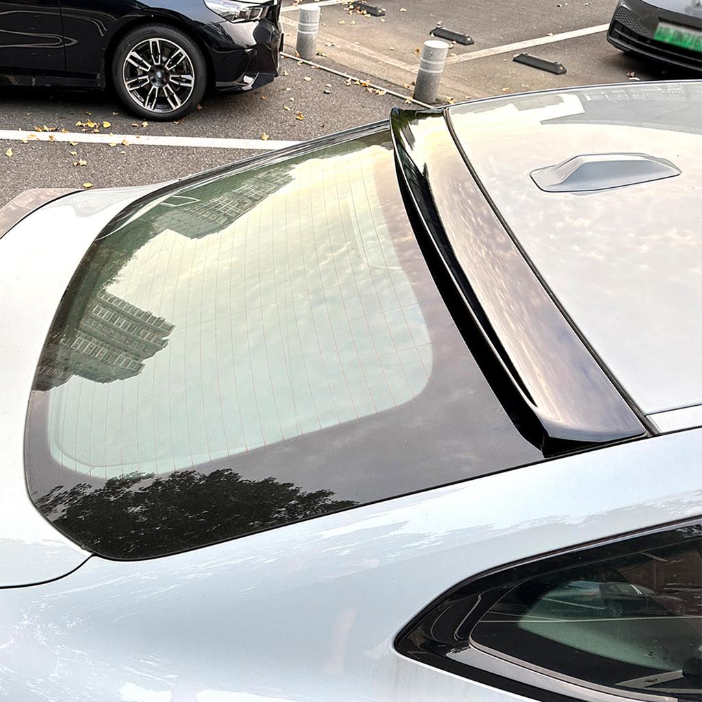 Carbon Fiber Look/Gloss Black Rear Trunk Roof Spoiler Wing Lip Tail Upper Splitter For 2020-2025 BMW 4 Series G26 i4 425i 430i