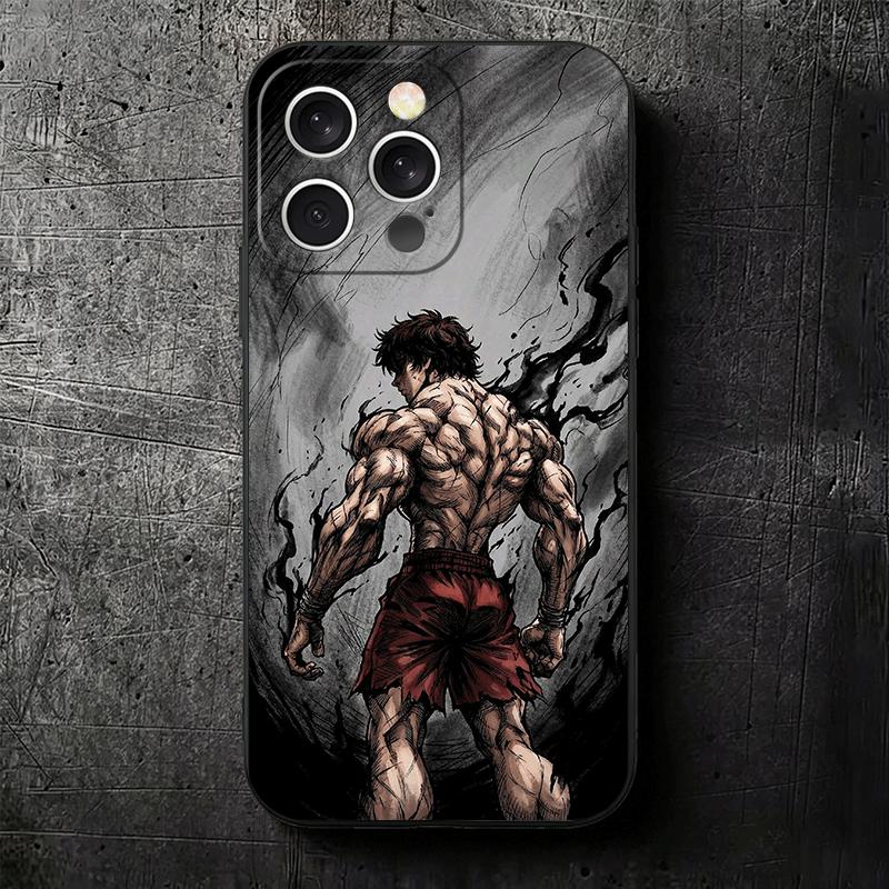 Baki the Grappler Anime Soft Phone Case for iPhone 16 16E 17 Air 15 Pro Max 14 Plus 13 Mini 11 12 7 Black Cover Back Shell