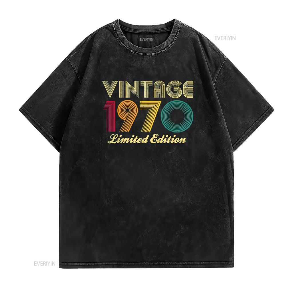 53rd Birthday Vintage 1970 53 Years Old Retro T Shirt vintage Washed fashion streetwear Stylish Soft graphic designer clothes