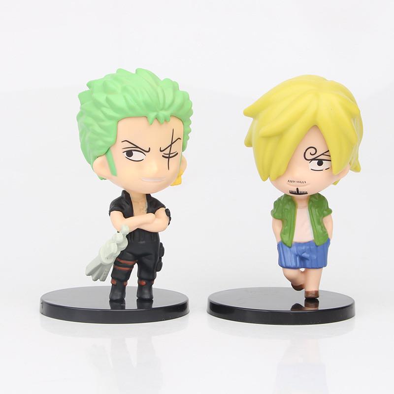 One Piece Pvc Figurine Set Adorable 6 Piece 10-11cm Sabo Luffy Sanji Zoro Nami