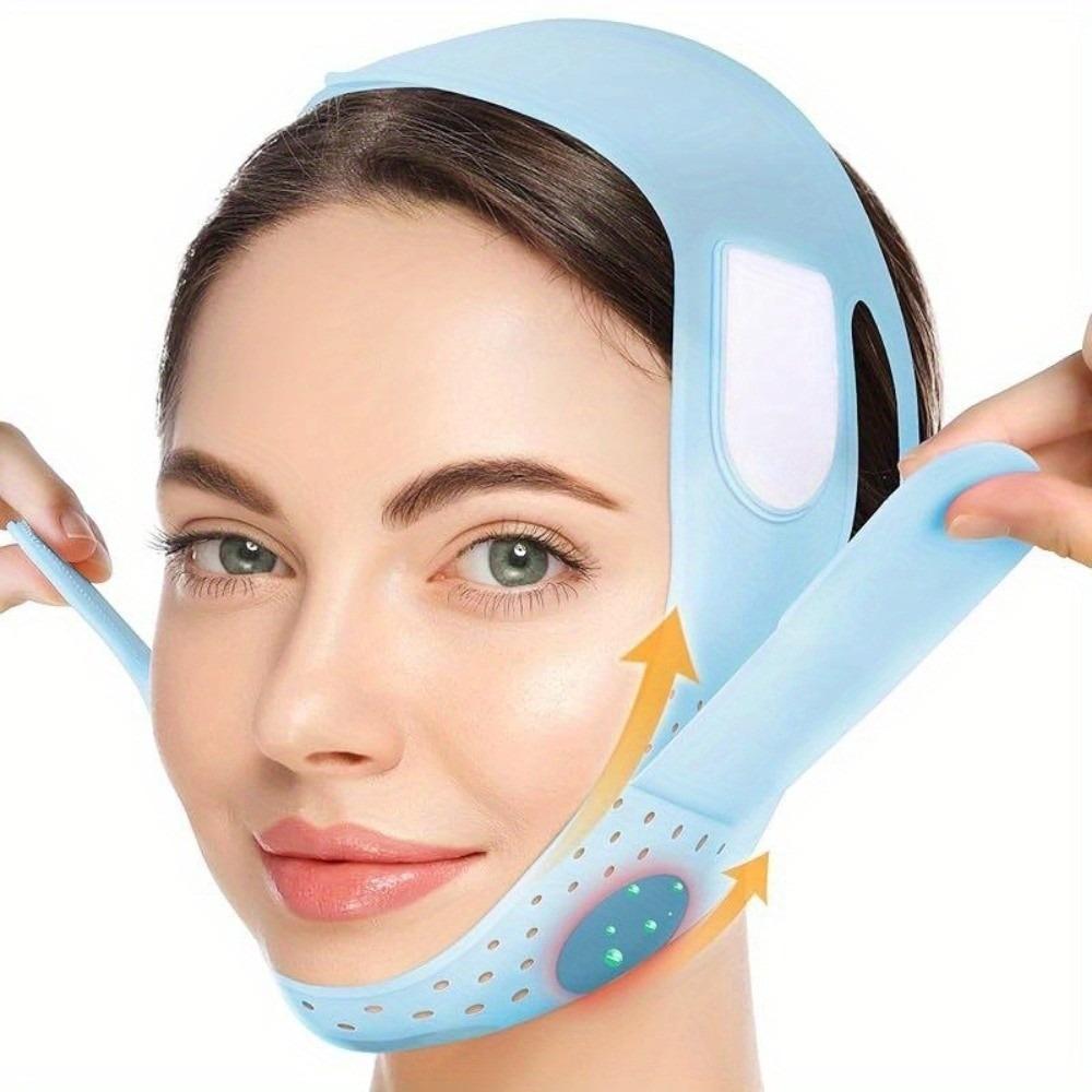 

Chin Up Patch V Line Mask Face Lifting V Shaped Belt New Double Chin Reducer for Sagging синій