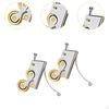 2 Pieces Sliding Patio Door Roller Assembly Copper Wheel Hardware for Wood Wardrobe Multipurpose