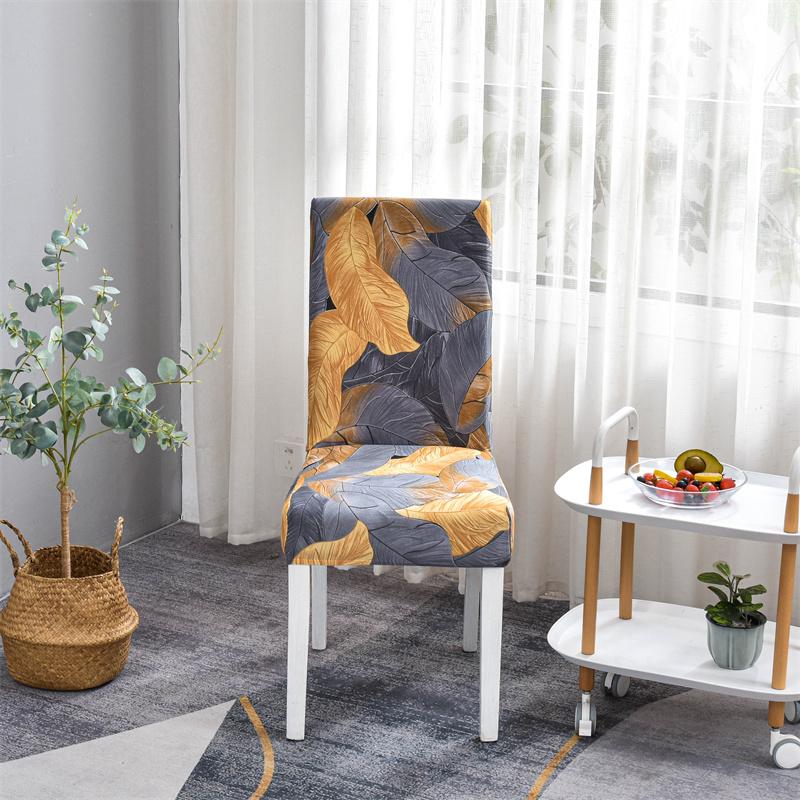 Geometric Elastic Dining Chair Cover Universal Seat Slipcover for Kitchen Wedding Banquet Home Decor