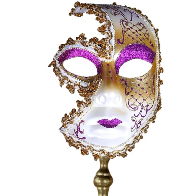 

Halloween Cosplay Eyemask Masquerade Half Mask Accsessory for Carnivals Party фиолетовый