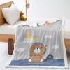 Cartoon Small Animal 2D Digital Printing Thickened Lamb Wool Crystal Fleece Blanket One Piece