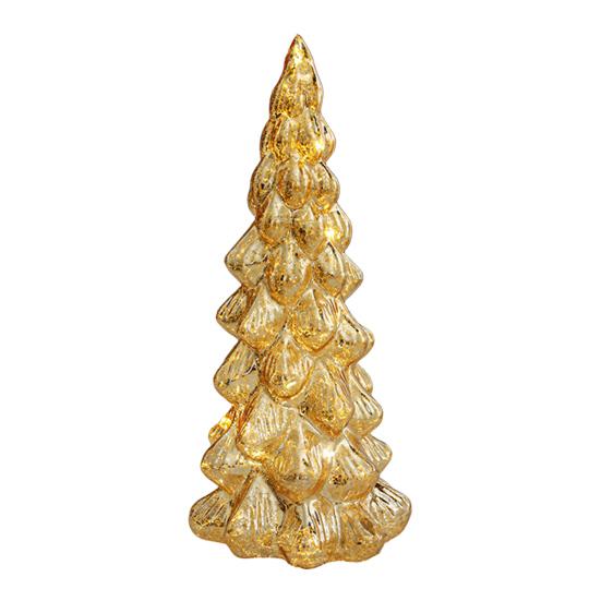 Glitter Christmas Tree Table Lamp LED Light-Up Decoration with Star Topper Festive Centerpiece for Home & Office Decor