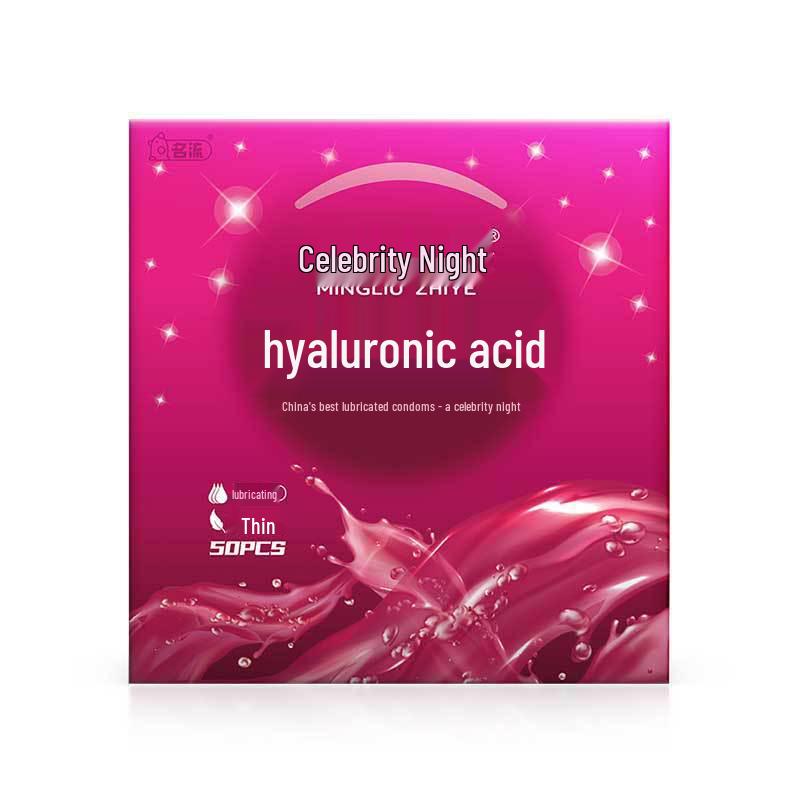 Celebrity Ultra-Thin Dynamic Threaded Condoms: Smooth, Liquid Lubricated, 0.02mm for Stylish, Enhanced Experience.