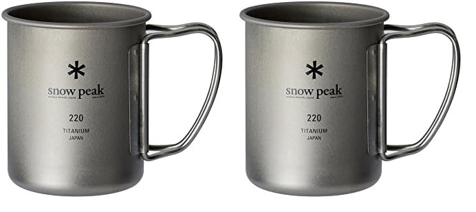 Snow Peak Titanium Single Mug 220 [Capacity 220ml] (x 2)