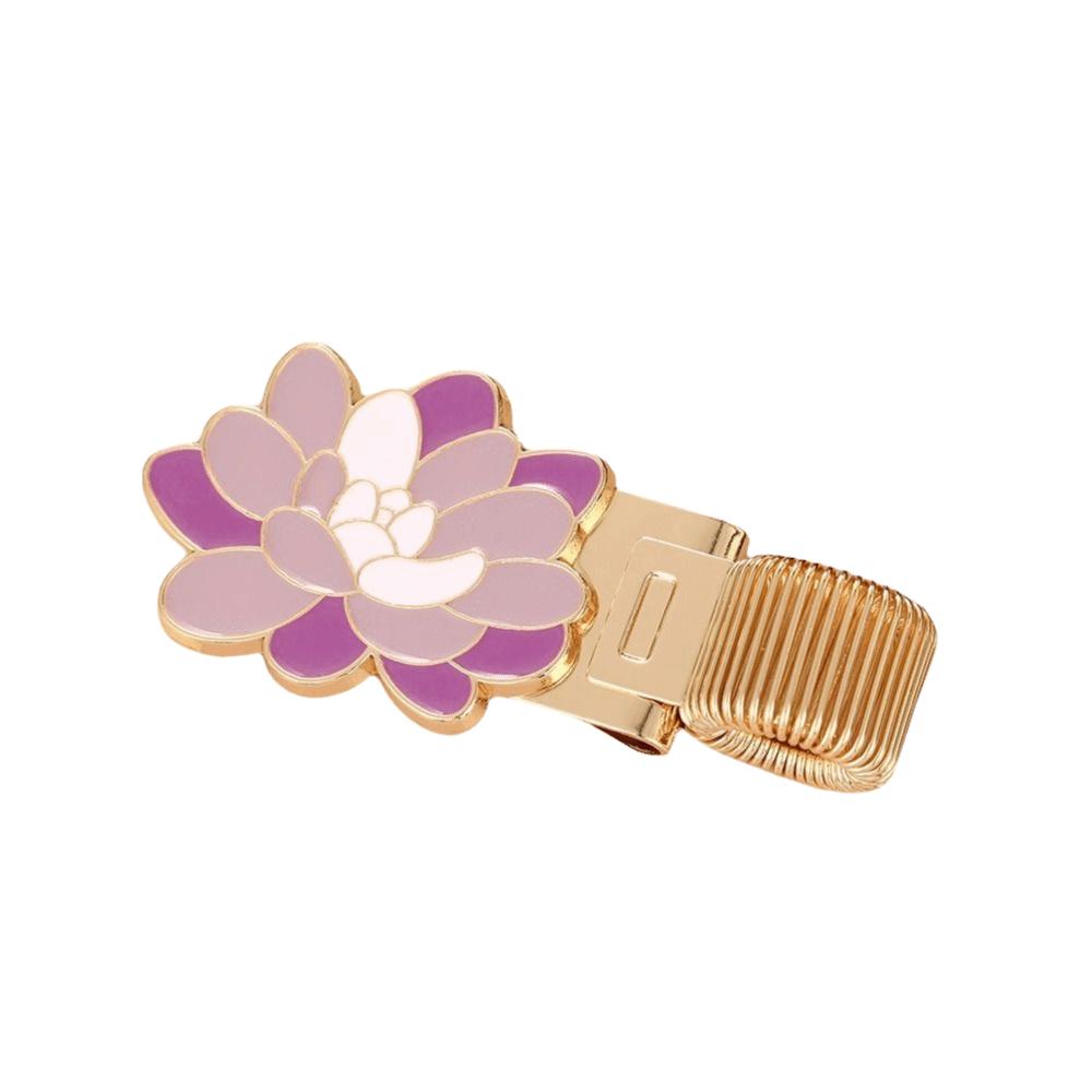 Retro Metal Pen Holder Flower Journal Clip Portable Paper Fix Clips  Student