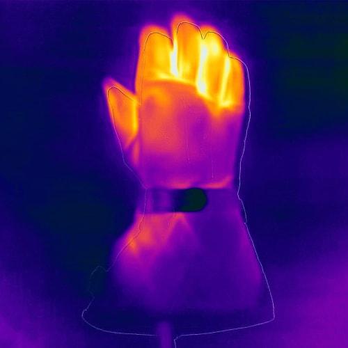 KOMINE Cycling Bike Unisex Adult EK-218 Neo Retro Electric Heat Gloves Black L