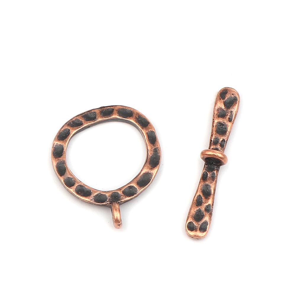 10 Sets OT Toggle-Verschlüsse Verbinder Kreisring Antik-Kupfer Kreisring Für DIY Handgemacht Halskette Schmuckzubehör