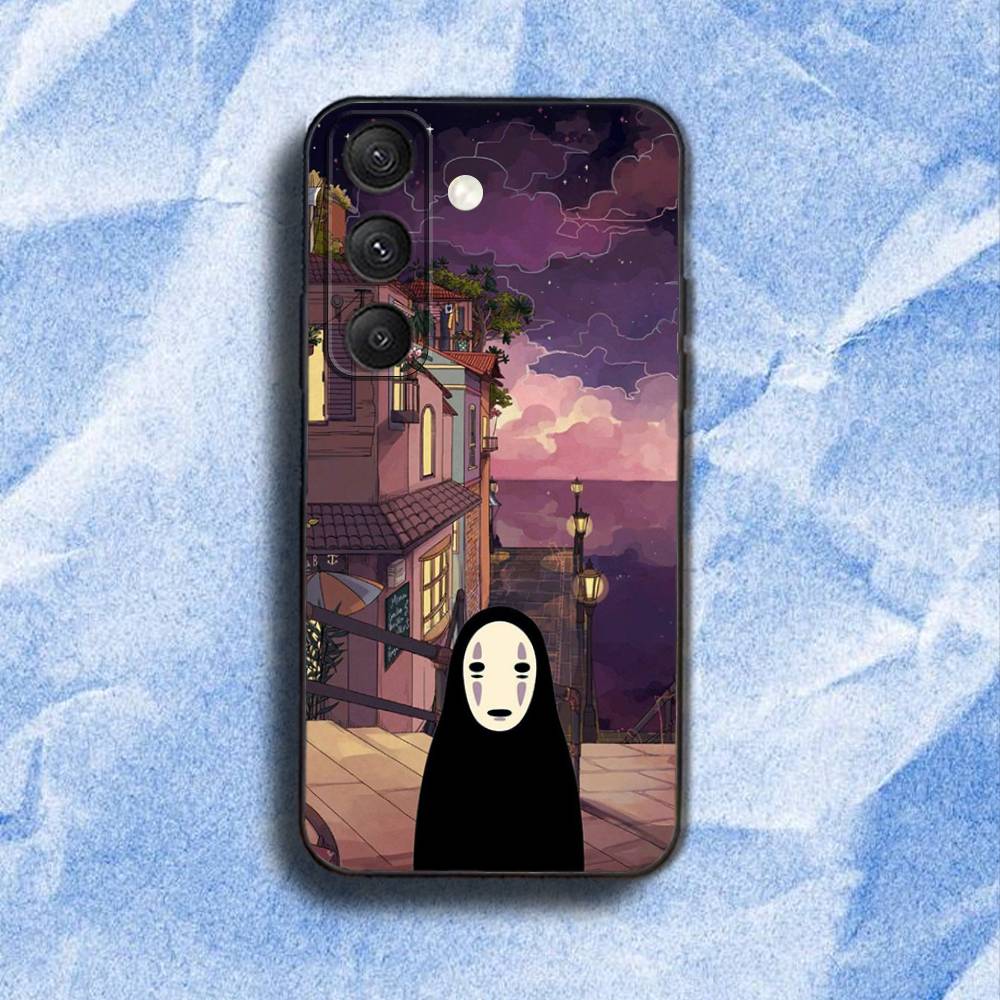 C-Cartoon H-Hayao Miyazaki Phone Case For Samsung S 25,24,23,22,30,21,10,9,Ultra,Plus,Lite,FE,4,5G Black Soft Case