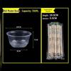 UOSO Disposable Plastic Bowl and Chopstick Sets