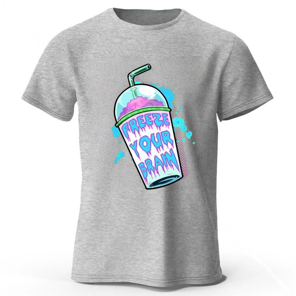 Summer Carnival Cotton Printed ShortSleeve TShirt  Mens Daily Street Casual Trendy Tee PlusSize Loose Running Sports Top