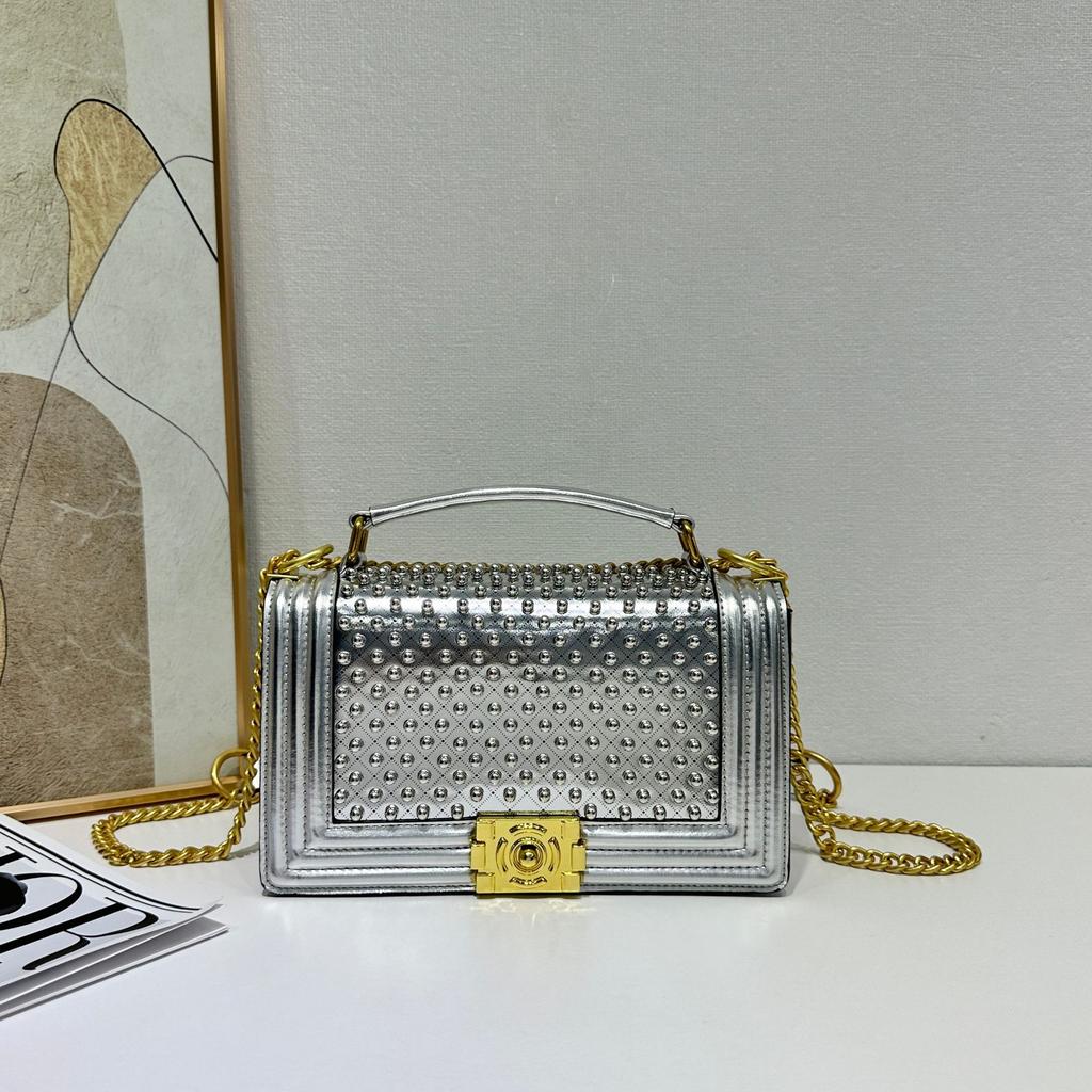 Perle Herbst/Winter Neu Kleiner Duftiger Stil Vielseitig Würzig Mama Kette Einzelne Schulter Diagonal Kleines Quadratisches Tasche