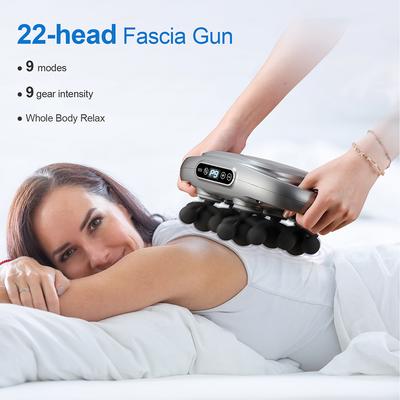 22-Head Fascia Gun High-Frequency Vibration Body Massage Gun Back and Waist Massager Neck Shoulder Massager Muscle Masajeador