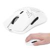 Wireless Gaming HXSJT66 Computer Gaming Mouse with 6 RGB Backlight Modes and 4 Adjustable DPI Levels for PC Laptop Mouse, 2.4GHz (White)