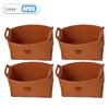 1-8PCS Bear Felt Storage Basket Snacks Toys Storage Basket Large Capacity Foldable Clothes Organizer Desktop Sundry Organizer