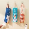 Waste Bag Organizer with Lanyard Bottom Opening Smooth Extraction Space-Saving Cartoon Pattern Garbage Bag Organizer Kitchen Supply