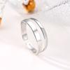 Korean Version of Korean Fashion Temperament Two-line Ring Women's Design Sense Niche Simple Cold Wind Jewelry