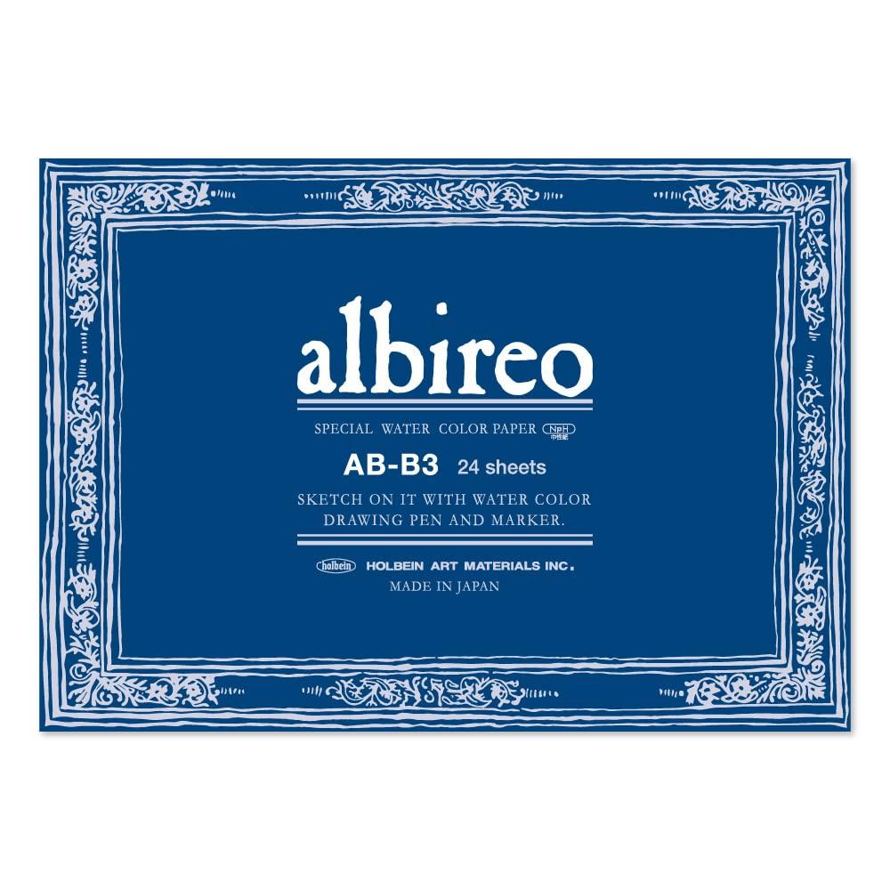 

Holbein Albireo Watercolor Paper Medium 218g B3 Size Block Type 24 Sheets Binding 270231 AB-B3 білий