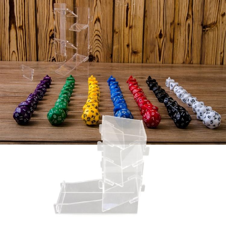 Board Game Dices Rolling Tower Portable Dices Dispenser Roller Acrylic Clear Dices Tower Tabletop Game Accessories