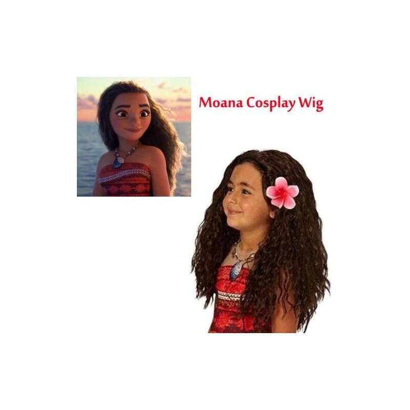 Luxurious Moana Long Messy Afro Kinky Curly Black Wig For Party Cosplay Costume