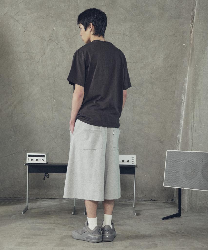 SUPERSUB Curved Wide Bermuda Shorts - Grey