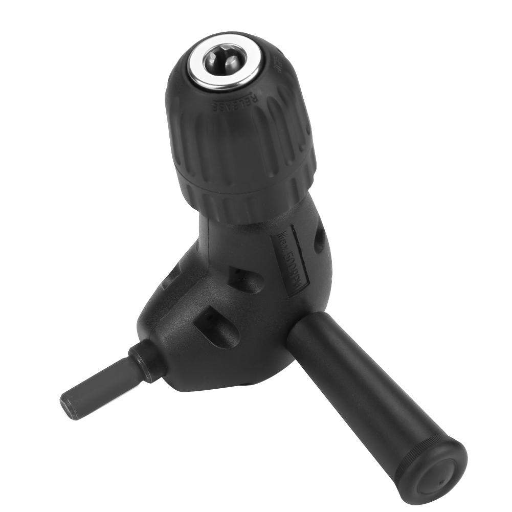 Angle Drill Chuck Drill Adapter, 90 Degrees  Right Angle Drill Attachment with Keyless Chuck for Tight Spaces, Portable Electric Drills