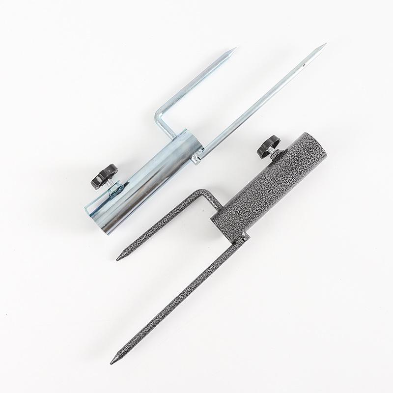 Black King Kong Two-Pronged Ground Spike for Sun, Beach, Fishing, and Patio Umbrellas